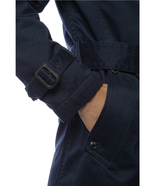 green label relaxing(グリーンレーベルリラクシング)の「CTN/GABA WASHED トレンチコート(トレンチコート・メンズ・オリーブ/ネイビー・SMALL/MEDIUM/LARGE)」の6枚目の写真