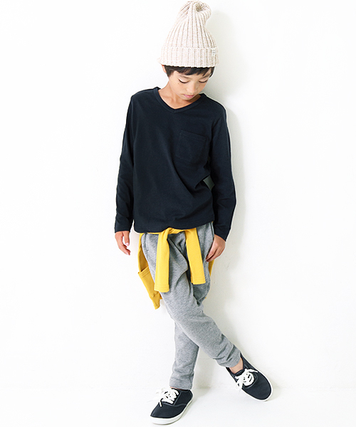 devirock(デビロック)の「【旧モデル】パックT★Vネック無地長袖Tシャツ(Tシャツ/カットソー・キッズ・ワイン/ホワイト/ネイビー/グリーン系その他/ブラック/カーキ/杢グレー/ターコイズブルー/ピンク/グリーン系その他2・120cm/130cm/100cm/140cm/150cm/160cm/110cm)」の16枚目の写真