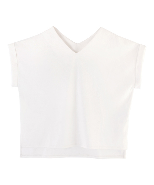 UR'S（ユアーズ）の「Vﾈｯｸｶｯﾄｿｰ（Tシャツ/カットソー・レディース・ホワイト/ブラック・M/S）」の11枚目の写真