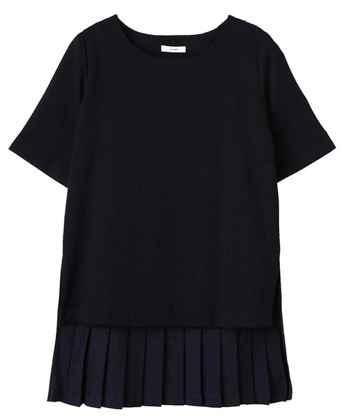 CLANE(クラネ)の「BACK PLEATS T/S(Tシャツ/カットソー・レディース・ホワイト/ブラック/ネイビー・1/2)」の3枚目の写真