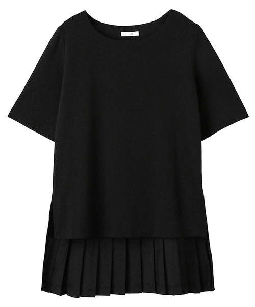 CLANE(クラネ)の「BACK PLEATS T/S(Tシャツ/カットソー・レディース・ホワイト/ブラック/ネイビー・1/2)」の2枚目の写真