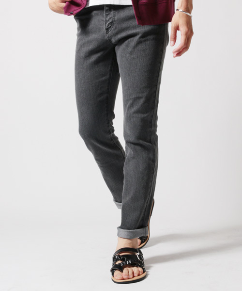 THE CASUAL（カジュアル）の「綿麻ストレッチ5Pデニムパンツ（デニムパンツ・メンズ・インディゴブルー/ブルー系その他/ホワイト/アッシュグレー/ブラック/ブルー・M/L/S/XL）」の4枚目の写真