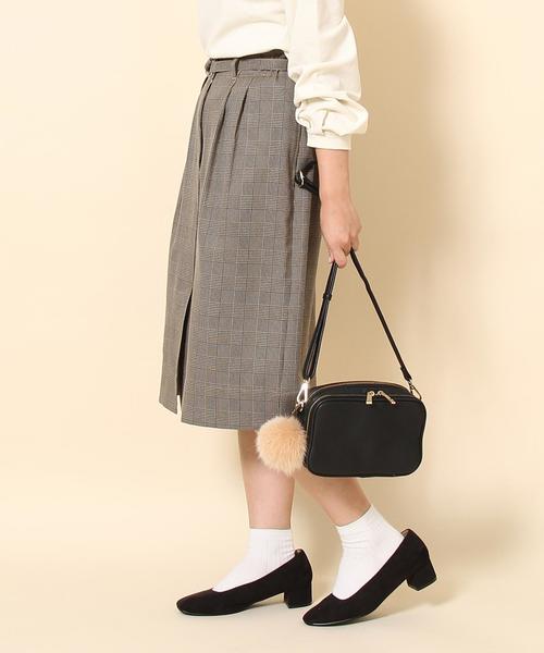 coen(コーエン)の「【『LEE』11月号掲載】グレンチェックミドルスカート(スカート・レディース・ブラウン/ブラック・MEDIUM/LARGE)」の2枚目の写真