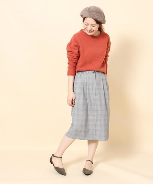 coen(コーエン)の「【『LEE』11月号掲載】グレンチェックミドルスカート(スカート・レディース・ブラウン/ブラック・MEDIUM/LARGE)」の6枚目の写真