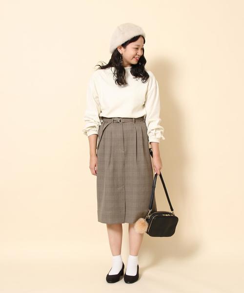 coen(コーエン)の「【『LEE』11月号掲載】グレンチェックミドルスカート(スカート・レディース・ブラウン/ブラック・MEDIUM/LARGE)」の16枚目の写真