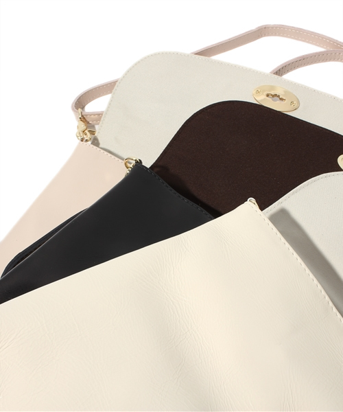 goocy（グースィー）の「レザークラッチBag（クラッチバッグ・レディース・ブラック/ホワイト/オレンジ/ピンク・FREE）」の9枚目の写真