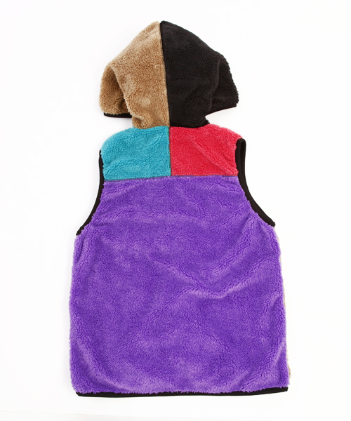 X-girl（エックスガール）の「FLUFFY VEST（ベスト・レディース・ブラック/ベージュ/パープル/ピンク/マルチ・1/2）」の10枚目の写真