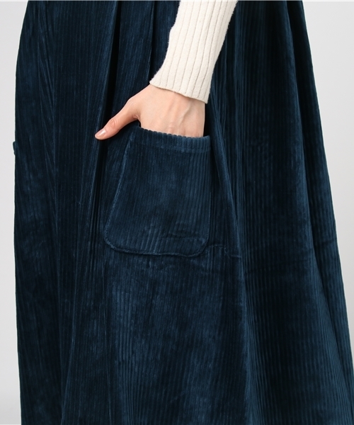 MERLOT（メルロー）の「Vネックジャンパースカートワンピ1059（ワンピース・レディース・アイボリー/ネイビー/ブラック/ピンク・FREE）」の8枚目の写真