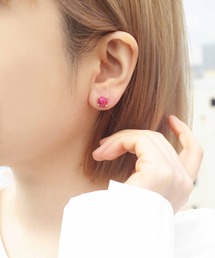 【NY】天然石ワンストーンピアス「Frederica」