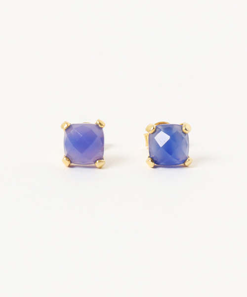 KU-CROISSANT（クークロワッサン）の「【NY】天然石ワンストーンピアス「Frederica」（ピアス（両耳用）・レディース・パープル/ピンク/クリアイエロー/ブラウン/ブルー/イエロー/ライトブルー/グレー/クリア/グリーン/ホワイト/ネイビー/ライトブラック・ONE SIZE）」の8枚目の写真