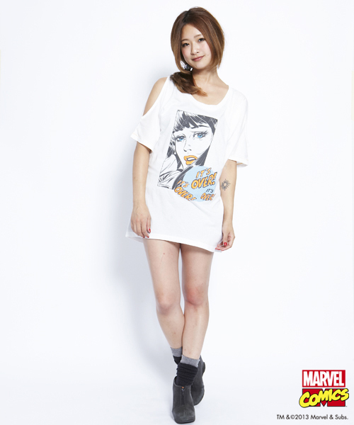 X-girl（エックスガール）の「MARVEL ITS OVER DRESS（ワンピース