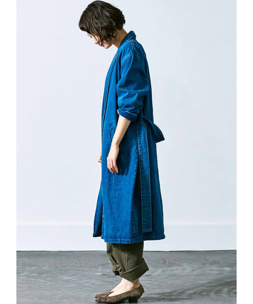 MEDE19F（メデジュウキュウ）の「MEDE19F　ガウンみたいなデニムコート（デニムジャケット・レディース・インディゴブルー・MEDIUM/LARGE/X-LARGE）」の5枚目の写真