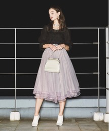 LA BELLE ETUDE | Odette (ボリュームロングチュール×オーガンジースカート)(スカート)