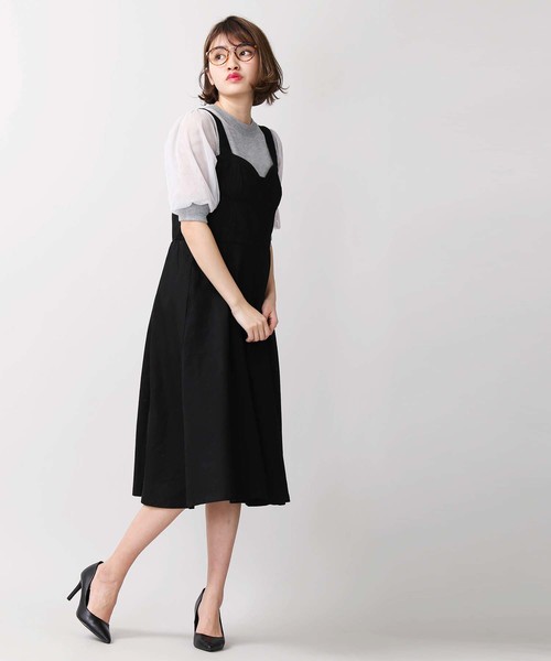 WEGO（ウィゴー）の「WEGO/ビスチェジャンスカ（ジャンパースカート・レディース・ダークインディゴブルー/ブラック・FREE）」の3枚目の写真