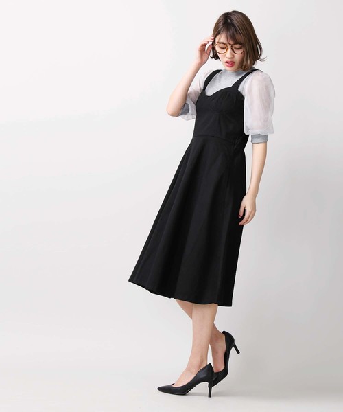 WEGO（ウィゴー）の「WEGO/ビスチェジャンスカ（ジャンパースカート・レディース・ダークインディゴブルー/ブラック・FREE）」の4枚目の写真