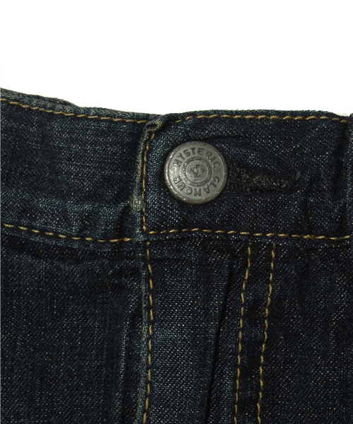 JOEY HYSTERIC（ジョーイヒステリック）の「RB加工COASTERS pt デニムレイヤードフレアSK（デニムスカート・キッズ・インディゴブルー・SMALL/MEDIUM）」の3枚目の写真