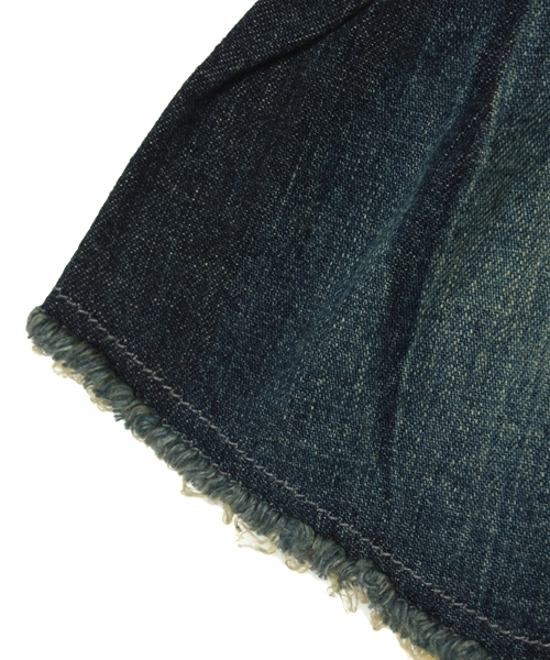 JOEY HYSTERIC（ジョーイヒステリック）の「RB加工COASTERS pt デニムレイヤードフレアSK（デニムスカート・キッズ・インディゴブルー・SMALL/MEDIUM）」の6枚目の写真