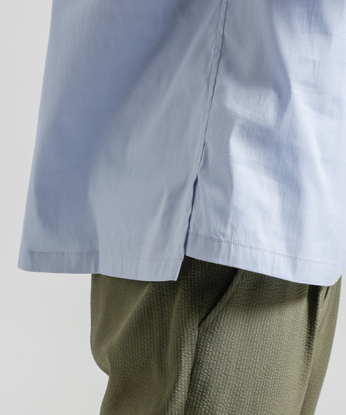 NANO universe（ナノユニバース）の「Ｔ／ＣストレッチハーフＺＩＰシャツ（シャツ/ブラウス・メンズ・ネイビー/サックスブルー・LARGE/MEDIUM/SMALL）」の6枚目の写真