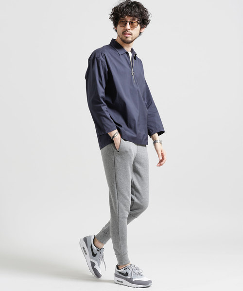 NANO universe（ナノユニバース）の「Ｔ／ＣストレッチハーフＺＩＰシャツ（シャツ/ブラウス・メンズ・ネイビー/サックスブルー・LARGE/MEDIUM/SMALL）」の9枚目の写真