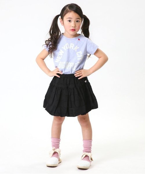 BREEZE(ブリーズ)の「リンゴ刺繍Tシャツ(Tシャツ/カットソー・キッズ・オフホワイト/ラベンダー・100/110/120/130/140/80/90)」の16枚目の写真