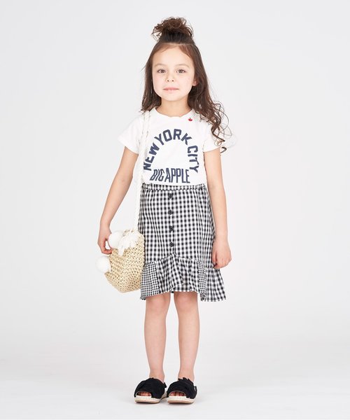 BREEZE(ブリーズ)の「リンゴ刺繍Tシャツ(Tシャツ/カットソー・キッズ・オフホワイト/ラベンダー・100/110/120/130/140/80/90)」の14枚目の写真