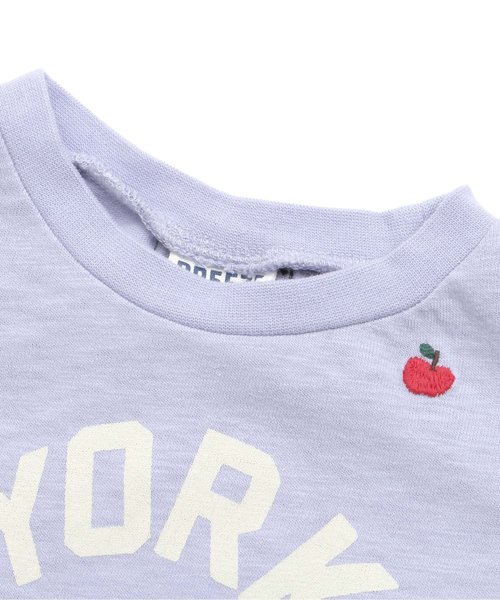 BREEZE(ブリーズ)の「リンゴ刺繍Tシャツ(Tシャツ/カットソー・キッズ・オフホワイト/ラベンダー・100/110/120/130/140/80/90)」の7枚目の写真