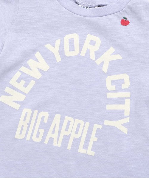 BREEZE(ブリーズ)の「リンゴ刺繍Tシャツ(Tシャツ/カットソー・キッズ・オフホワイト/ラベンダー・100/110/120/130/140/80/90)」の4枚目の写真