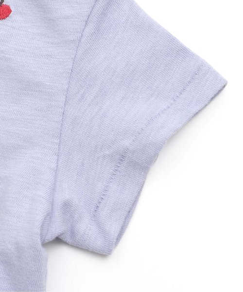 BREEZE(ブリーズ)の「リンゴ刺繍Tシャツ(Tシャツ/カットソー・キッズ・オフホワイト/ラベンダー・100/110/120/130/140/80/90)」の3枚目の写真