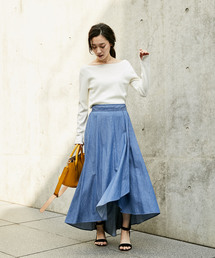 RIVE DROITE | デニムラップマキシスカート(スカート)