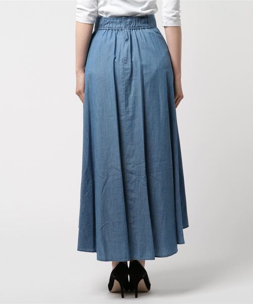 RIVE DROITE（リヴドロワ）の「デニムラップマキシスカート（スカート・レディース・ネイビー/ブルー・38/36）」の3枚目の写真