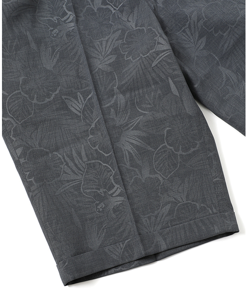 CUSTOM CULTURE（カスタムカルチャー）の「【CUSTOM CULTURE】　イージーショーツ　ハイビスカス・エンボス（その他パンツ・メンズ・ブラック/ネイビー/グレー/ベージュ・2/3/4）」の8枚目の写真