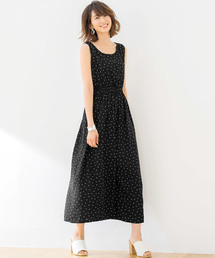 Pierrot | 4typeの柄から選べる ブラウジングノースリーブ ロングワンピース　リゾート マキシワンピース 袖なし(ワンピース)