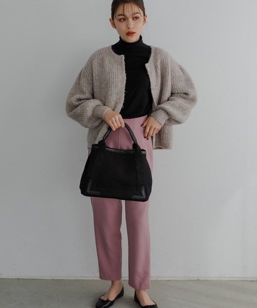 Edit Sheen(エディットシーン)の「A4キャンバストート(トートバッグ・レディース・ホワイト×ブラック/ブラック×ブラック/ホワイト系その他/ブラック系その他・FREE)」の14枚目の写真