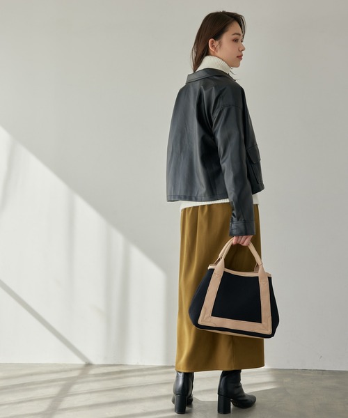 Edit Sheen(エディットシーン)の「A4キャンバストート(トートバッグ・レディース・ホワイト×ブラック/ブラック×ブラック/ホワイト系その他/ブラック系その他・FREE)」の18枚目の写真