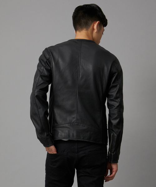 MONKEY TIME（モンキータイム）の「MT∴ シープレザー レーシング ブルゾン（LB）◆§5　（ライダースジャケット・メンズ・ブラック/パープル・SMALL/MEDIUM/LARGE）」の10枚目の写真