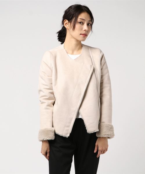 NOLLEY'S（ノーリーズ）の「エコムートンブルゾン（ムートンコート