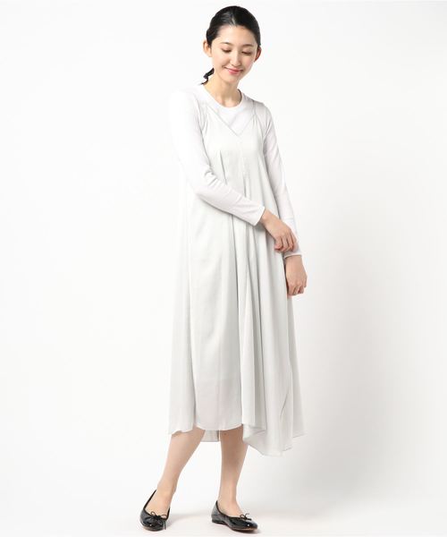 LOWRYS FARM（ローリーズファーム）の「マットサテンキャミワンピース　814887（ワンピース・レディース・ブラック/ネイビー/グレー・MEDIUM/LARGE）」の13枚目の写真