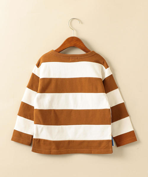 green label relaxing(グリーンレーベルリラクシング)の「キリカエボーダープルオーバー(Tシャツ/カットソー・キッズ・ブラック/ブラウン・135/105/115/125/95)」の3枚目の写真