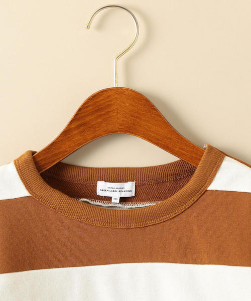 green label relaxing(グリーンレーベルリラクシング)の「キリカエボーダープルオーバー(Tシャツ/カットソー・キッズ・ブラック/ブラウン・135/105/115/125/95)」の4枚目の写真