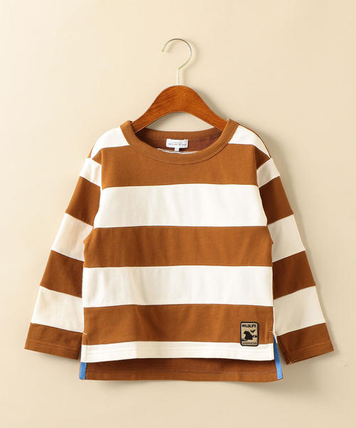 green label relaxing(グリーンレーベルリラクシング)の「キリカエボーダープルオーバー(Tシャツ/カットソー・キッズ・ブラック/ブラウン・135/105/115/125/95)」の9枚目の写真