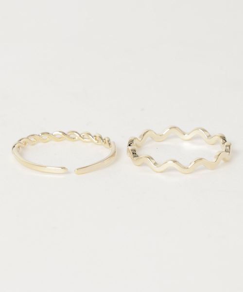 Fun & Daily（ファンアンドデイリー）の「F&D : ぺアウェーブリング（リング・レディース・シルバー/ゴールド・FREE）」の3枚目の写真