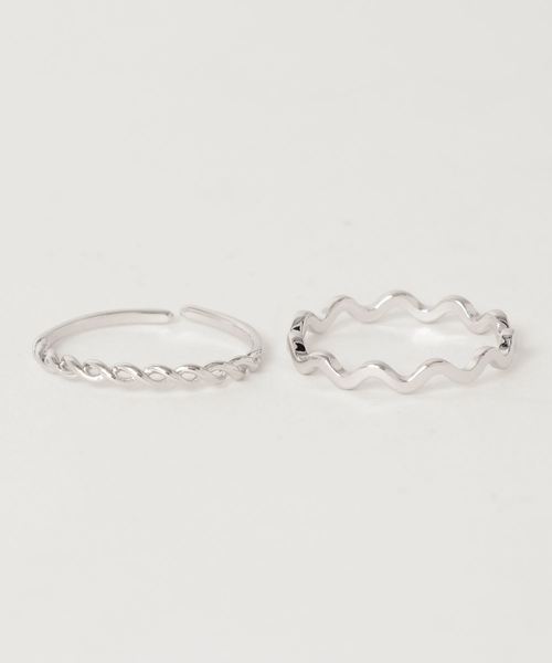 Fun & Daily（ファンアンドデイリー）の「F&D : ぺアウェーブリング（リング・レディース・シルバー/ゴールド・FREE）」の4枚目の写真