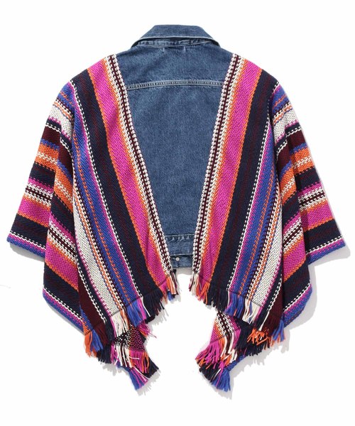 Levi's Made & Crafted(リーバイスメイドアンドクラフテッド)の「LEVI'S(R) MADE & CRAFTED(R) デニムジャケット ブランケットポンチョ(ポンチョ・レディース・マルチ・S/XS)」の3枚目の写真