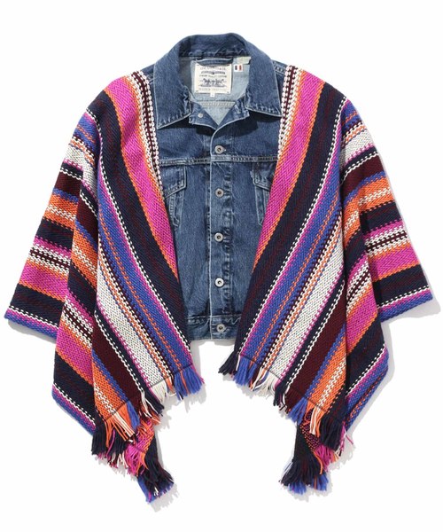 Levi's Made & Crafted(リーバイスメイドアンドクラフテッド)の「LEVI'S(R) MADE & CRAFTED(R) デニムジャケット ブランケットポンチョ(ポンチョ・レディース・マルチ・S/XS)」の11枚目の写真