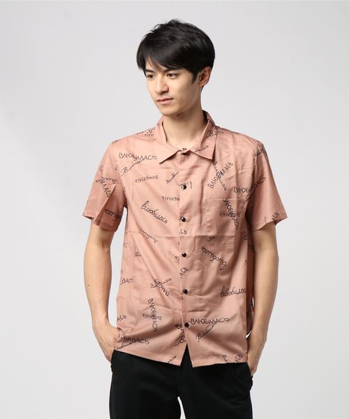 Revo.（レボ）の「【Revo.】グラフィティープリントショートスリーブシャツ（シャツ/ブラウス・メンズ・ホワイト/ブラック/ベージュ・MEDIUM/LARGE）」の7枚目の写真