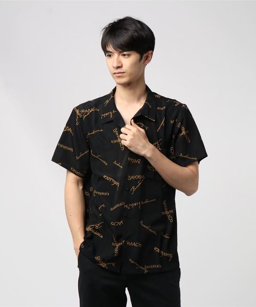 Revo.（レボ）の「【Revo.】グラフィティープリントショートスリーブシャツ（シャツ/ブラウス・メンズ・ホワイト/ブラック/ベージュ・MEDIUM/LARGE）」の6枚目の写真