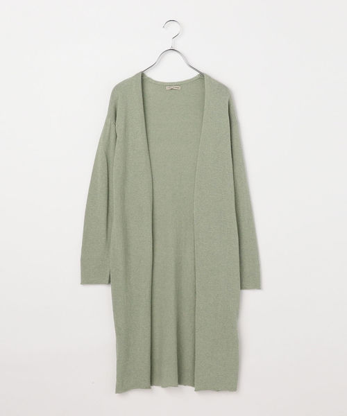 liflattie ships（リフラティ シップス）の「liflattie ships:コットンシルクオープンロングカーディガン（カーディガン/ボレロ・レディース・ライトグリーン/ダークグレー/ナチュラル・ONE SIZE）」の8枚目の写真