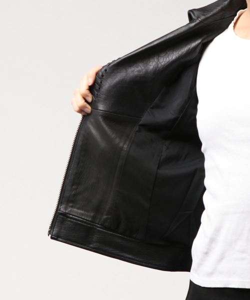 セール】【A|Xアルマーニ エクスチェンジ】ラムレザー ライダース