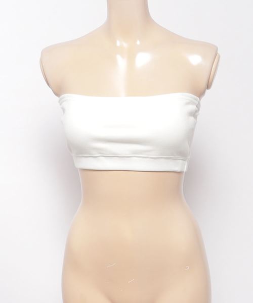 WEGO（ウィゴー）の「WEGO/リブブラトップ（チューブトップ・レディース・ブラック/ホワイト/ピンク/ベージュ・MEDIUM/LARGE/SMALL）」の8枚目の写真