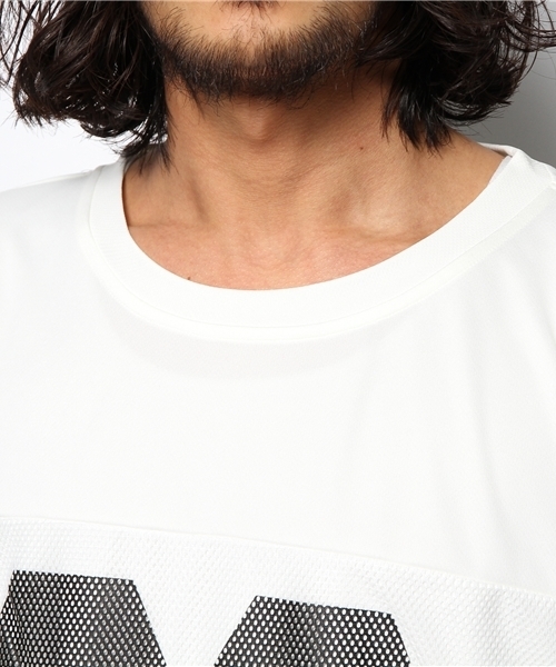 WEGO（ウィゴー）の「WEGO/BIGナンバリング半袖Tシャツ（Tシャツ/カットソー・メンズ・ホワイト/レッド・FREE）」の6枚目の写真